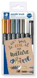 STAEDTLER 8321 Dekormarker - 1-6 mm, Kúpos, Ajándék Tusfilccel, 6 Különböző Metál Szín (8321 TB7)