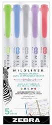 Zebra Szövegkiemelő kétvégű ZEBRA Mildliner cool & refined 1, 4-4, 0 mm 5 darabos (78205) - fotoland