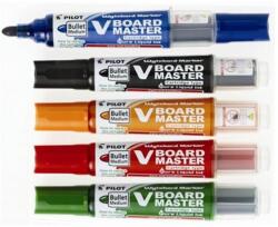 Pilot Táblamarker készlet, 2, 3 mm, kúpos, tartóval és szivaccsal, PILOT "V-Board Master", 5 különböző szín (PBMTKE) - jatekotthon