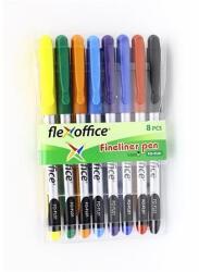 FlexOffice Tűfilc - Vízbázisú, 0, 3 mm, 8db-os Készlet
