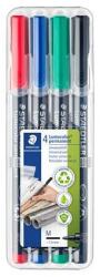 STAEDTLER Lumocolor 317 M Alkoholos Marker Készlet - OHP, 1 mm, 4 Különböző Szín (317 WP4)