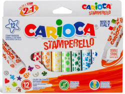 CARIOCA - Stamperello nyomdás végű filctoll 12 db-os (42240)
