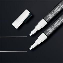 Sigel Folyékony krétamarker, kúpos hegy, 1-2 mm SIGEL, fehér (SBA178) - irodaoutlet