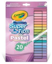 Crayola Crayola: SuperTips kimosható filctoll készlet, pasztell - 20 db-os (58-7517) - vackorjatek