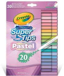 Crayola Crayola: SuperTips kimosható filctoll készlet, pasztell - 20 db-os (58-7517) - ejatekok