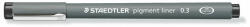 STAEDTLER Tusfilc, 0, 3 mm, STAEDTLER "Pigment Liner 308", fekete - papir-bolt