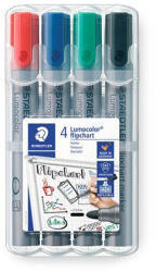 STAEDTLER Flipchart marker, 2 mm, kúpos, STAEDTLER "Lumocolor 356", 4 különböző szín (TS356WP4) (TS356WP4)