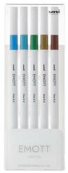 uni Tűfilc UNI EMOTT 5 darabos 0, 4mm (égkék, türkiz, pálmazöld, sötétsárga, barna) (2UEMOTTNO4) - fotoland