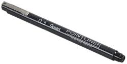 Pentel S20P-3A Pointliner Tűfilc - 0.3 mm, Fekete