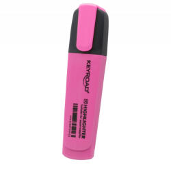 Szövegkiemelő vágott hegyű, lapos test Keyroad Fluo neon rózsaszín (KR972168)