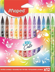 Maped Filctoll készlet 12 db-os, 2, 8 mm, kimosható, Maped Mini Cute (CRW-IMA845404)