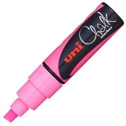 uni Chalk Marker Pen PWE-8K Broad Chisel Tip - Fluorescent Pink (2UPWE8KFLR)