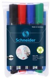 Schneider Tábla- és flipchart marker készlet, 2-3 mm, kúpos, SCHNEIDER "Maxx 290", 4 különböző szín (TSC290V4) - jatekotthon