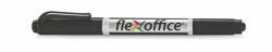 FlexOffice Alkoholos marker, 0, 4/1, 0 mm, kúpos, kétvégű, FLEXOFFICE "PM01", fekete