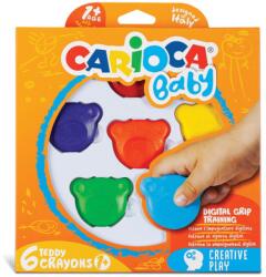 CARIOCA Maci formájú Baby Teddy zsírkréta 6 db-os - Carioca