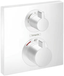 Hansgrohe Ecostat Square, rejtett termosztatikus csaptelep 2 készülékhez, matt fehér 15714700 (HAN-15714700)