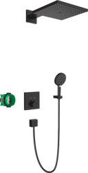 Hansgrohe Raindance E, zuhanyrendszer rejtett beépítéshez Select termosztáttal, matt fekete, HAN-27939670 (HAN-27939670)