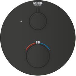 GROHE Unitate comanda Grohe Grohtherm, aparenta, termostat, 1 iesire, necesita valva, mat, negru, 1022122430 (1022122430)