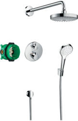 Hansgrohe Croma Select S, rejtett zuhanyrendszer Ecostat S termosztáttal, króm, HAN-27295000 (HAN-27295000)
