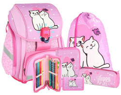 Spirit Happy Cats Mintás LED 5 db-os Iskolatáska Szett