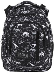 DERFORM Backup Ergonomikus Dinoszauruszos Iskolatáska - Fekete