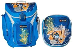 Ghiozdan scoala Explorer + sac sport, LEGO Core Line - design bleu Nexo Knights (LG-20018-1708)