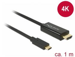 Delock Cablu Delock USB-C la HDMI, DP Alt Mode, 4K 30Hz, 1m, Negru