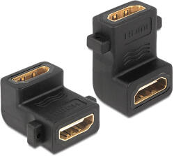 Delock HDMI A adaptor de piuliță la piuliță, cu soclu pentru șurub, rotit la 90
