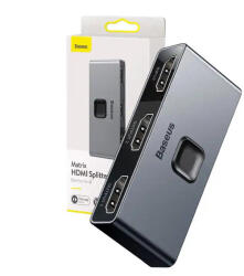 Baseus Matrix HDMI distribuitor bidirecțional 2x1 / 1x2 4K (CAHUB-BC0G)