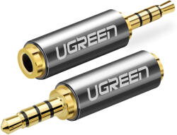 UGREEN 20501 Adaptor 2, 5 mm micro mufa tata la 3, 5 mm mini mufa mama (gri)