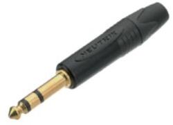 Neutrik 3 tűs 1/4" professzionális jack csatlakozó, arany érintkezők, fekete ház (NTR-NP3X-B)