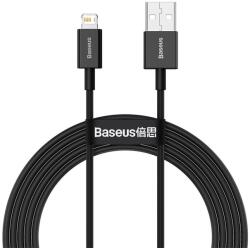 Baseus iPhone 8pin gyorstöltő adatkábel, fekete, 1M, 2.4A, Baseus Superior Series