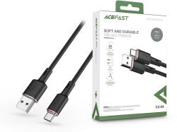 ACEFAST USB-A - USB Type-C adat- és töltőkábel 1, 2 m-es vezetékkel - ACEFAST C2-04 Mellow Cable - 5V/3A - fekete