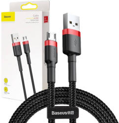 Baseus Cafule USB-Micro-USB Kábel, 2A, 3m (Fekete és piros) (16712)