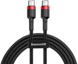 Baseus Type-C - Type-C fekete-piros szövet adatkábel 2m 2A