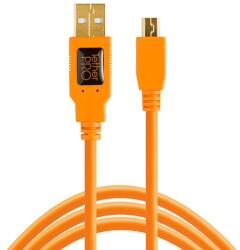 Tether Tools TetherPro Kábel USB 2.0. > Mini-B 5pin 4.6m narancs - (CU5451)