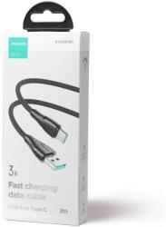 JOYROOM USB - Type-C Surpass Series gyorstöltő és adatkábel, 3A, 1, 2m, fekete (S-UC027A11) (S-UC027A11-BLK)