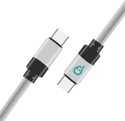 Spacer Cablu alimentare si date spacer pt. smartphone usb type-c (t) la usb type-c(t) braided retail pack 1.8m silver spdc-typec-typ (SPDC-TYPEC-TYPEC-BRD-SL-1.8)