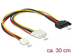 Delock HDD SATA > Molex + Floppy tápátalakító [65227]