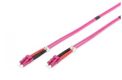 ASSMANN Fiber Optic Patch Cord LC to LC Multimode OM4 - 2m Duplex color RAL4003 Length 2m