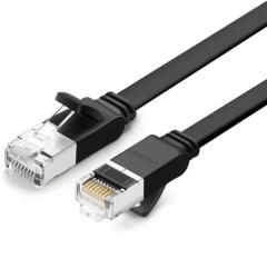 UGREEN Ethernet RJ45 lapos hálózati kábel, fém csatlakozókkal, Cat. 6, UTP, 2m (fekete) (17760)