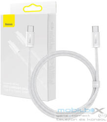 Baseus Dynamic USB-C-USB-C kábel, 100 W, 1 m, fehér - mobil-box