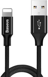 Baseus iPhone 8pin fekete szövet adatkábel 1.2m 2A