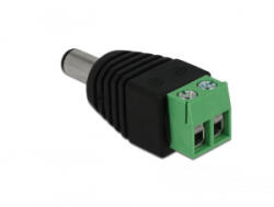Delock 65396 DC 5, 5 x 2, 1 mm-es csatlakozó - 2 tűs csatlakozóblokk adapter