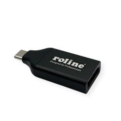 Roline Adapter USB 3.1 USB-C - DP DisplayPort 1.2 4K60Hz, M/F, fekete 12.03. 3227-10 (12.03.3227-10)