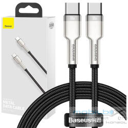 Baseus Cafule USB-C - USB-C kábel, 100W, 1m, fekete - mobil-box