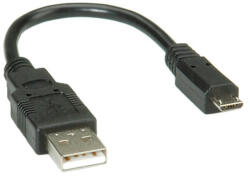 Roline Kábel USB 2.0 A - Micro USB B, 0, 15m (XUSBMICROCAB015)