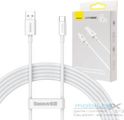 Baseus Superior Series USB-USB-C kábel, 65 W, PD, 2m, fehér - mobil-box