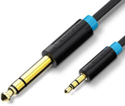 Vention 6.5mm jack/M -> 3.5mm jack/M, (audio, fekete), 5m, kábel