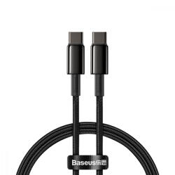 Baseus Type-C - Type-C gyors töltő adatkábel, 1M, 100W, fekete, Baseus Tungsten Gold